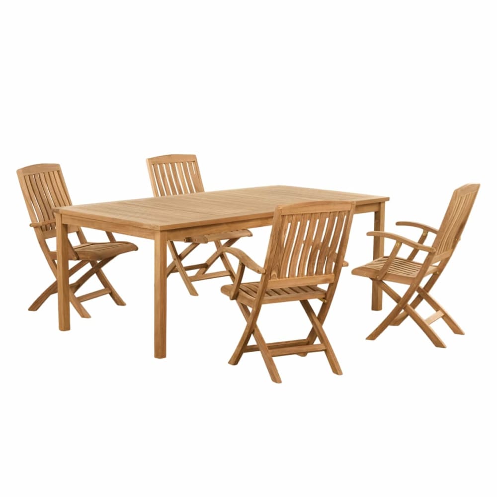 Ensemble table de jardin - teck