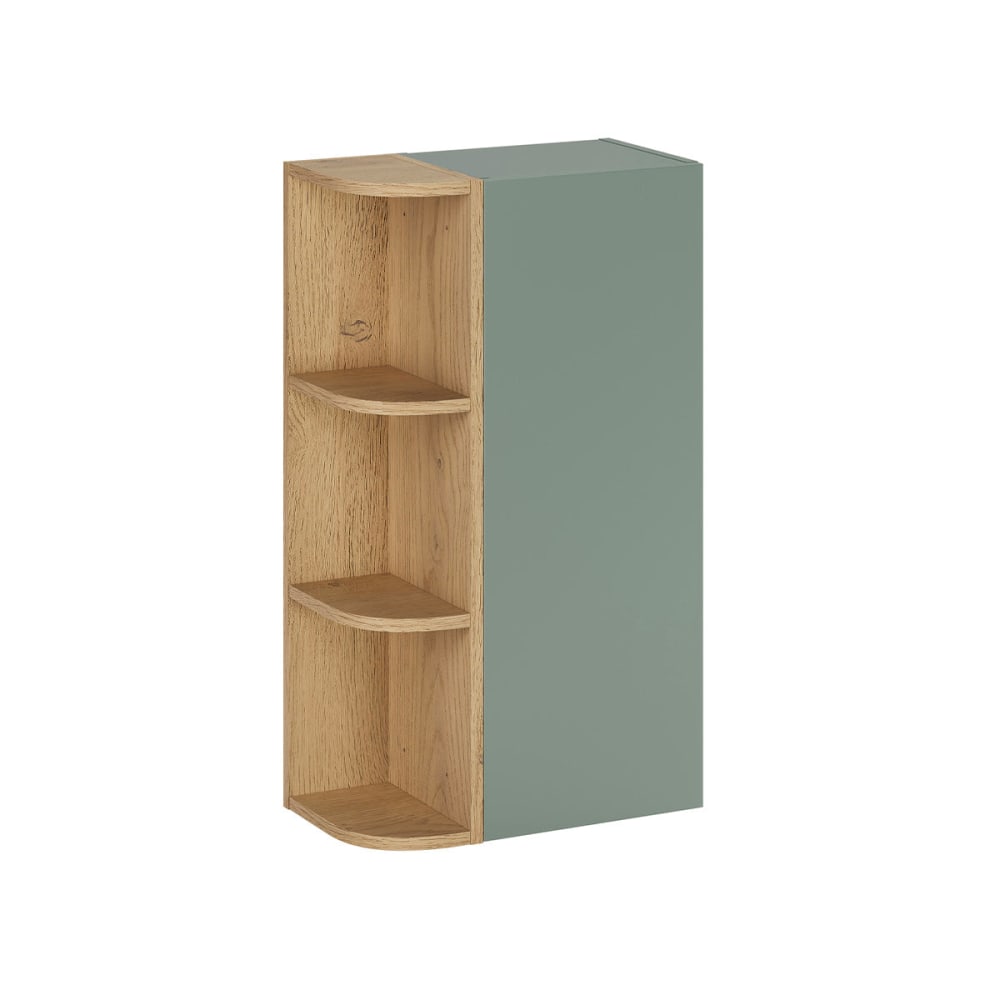 Armoire murale 3 niches arrondies mat panneaux stratifiés vert Armoire murale 3 niches arrondies mat panneaux stratifiés vert