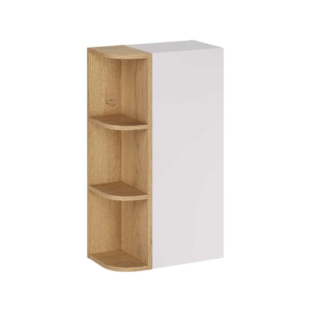 Armoire murale 3 niches arrondies mat panneaux stratifiés blanc