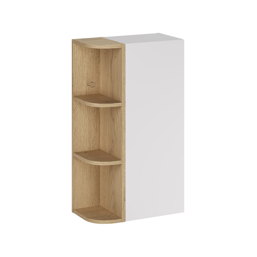 Armoire murale 3 niches arrondies stratifiés blanc