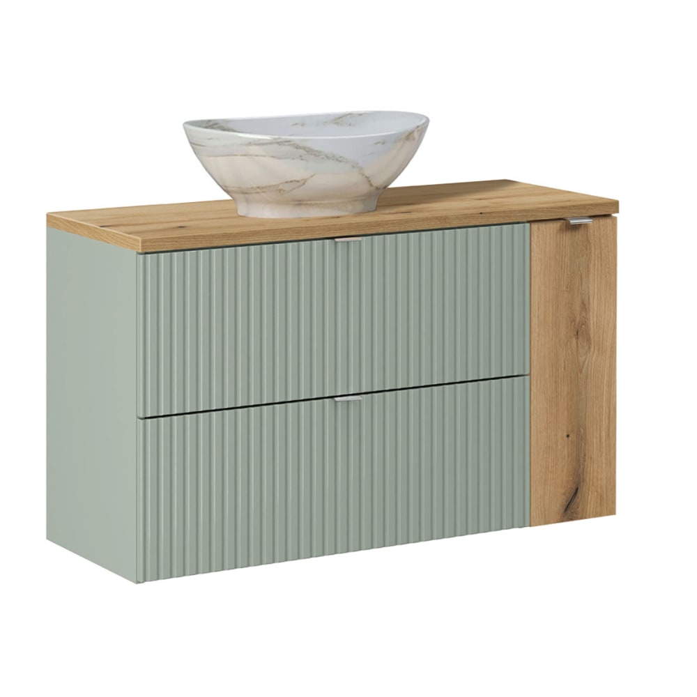 Meuble vasque stratifiés vert