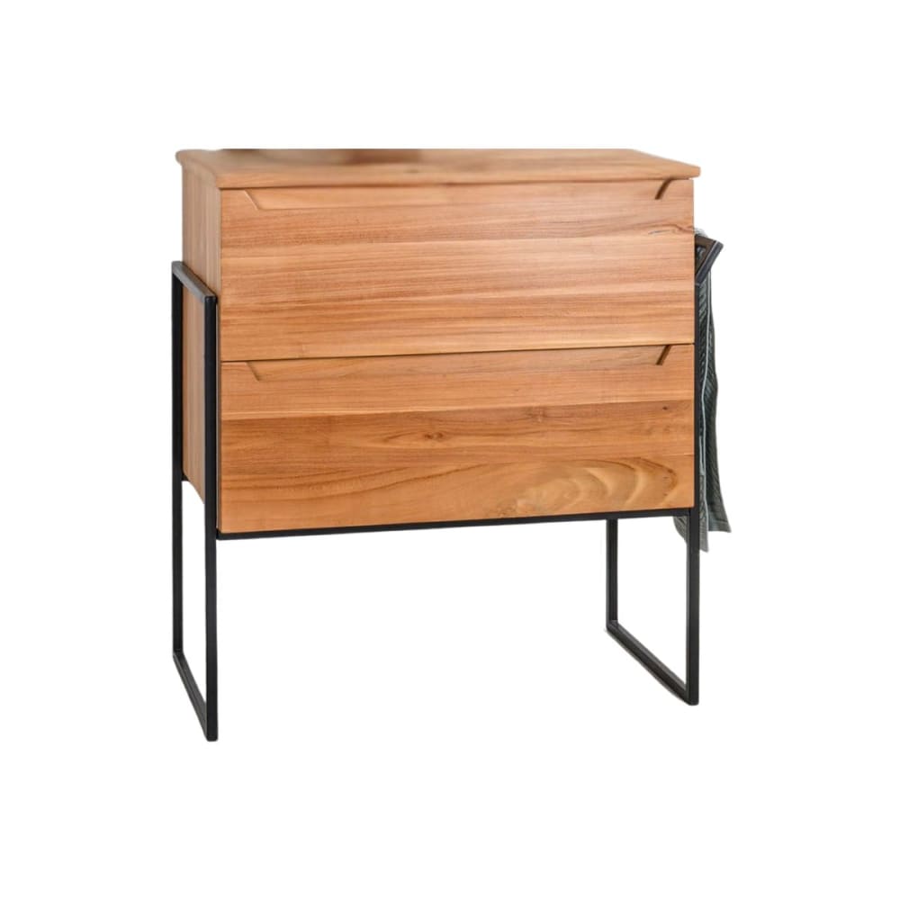 Meuble sous vasque en teck massif 80cm