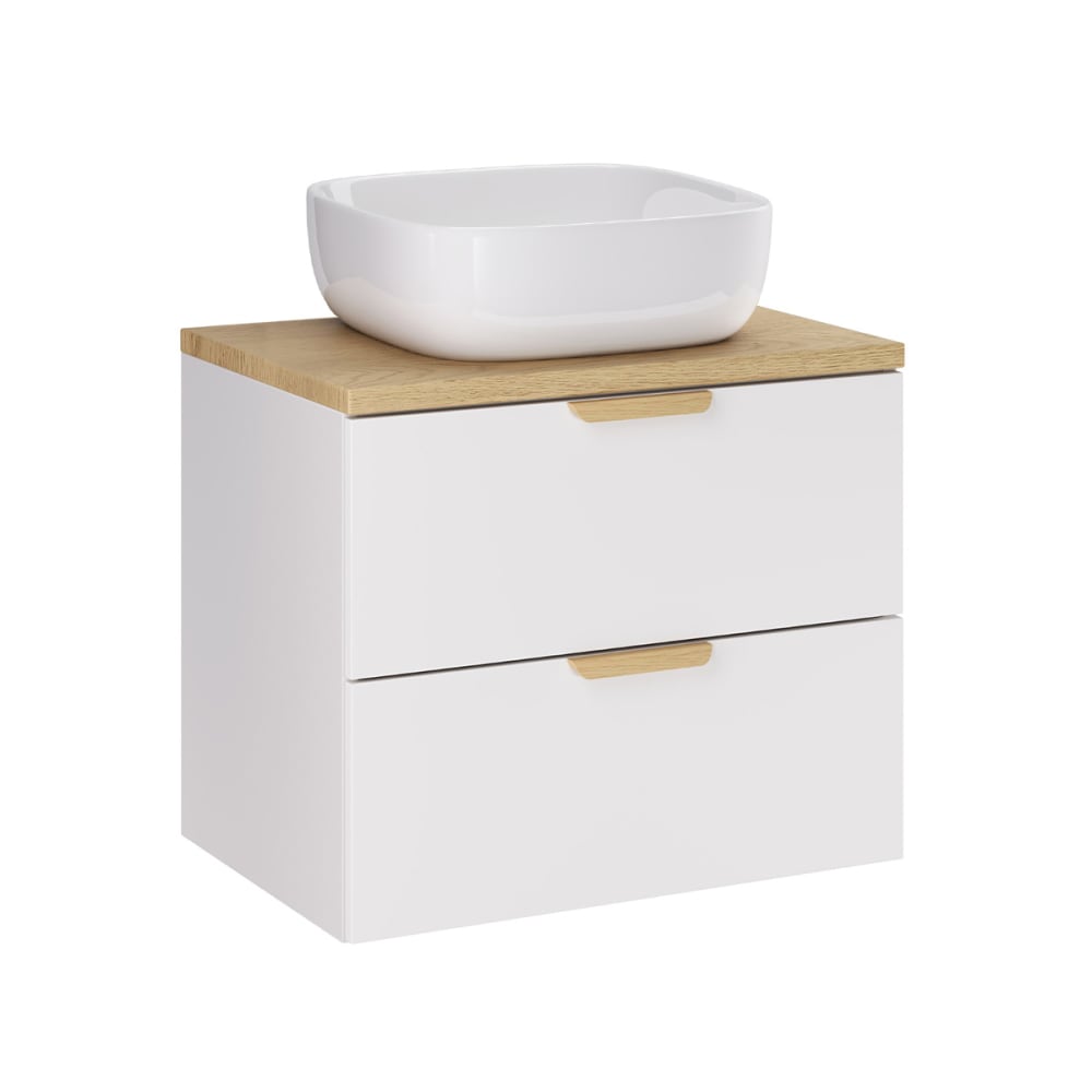 Meuble vasque stratifiés blanc