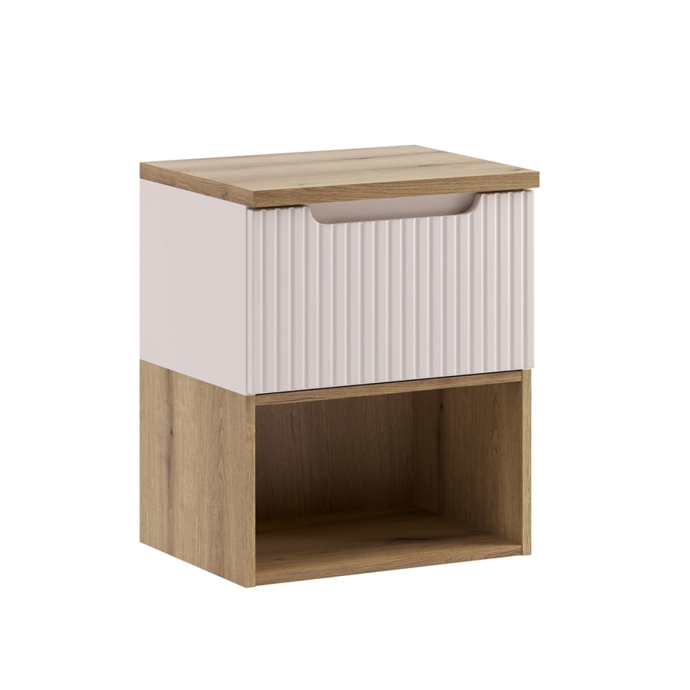 Meuble sous-vasque plan de toilette stratifiés beige