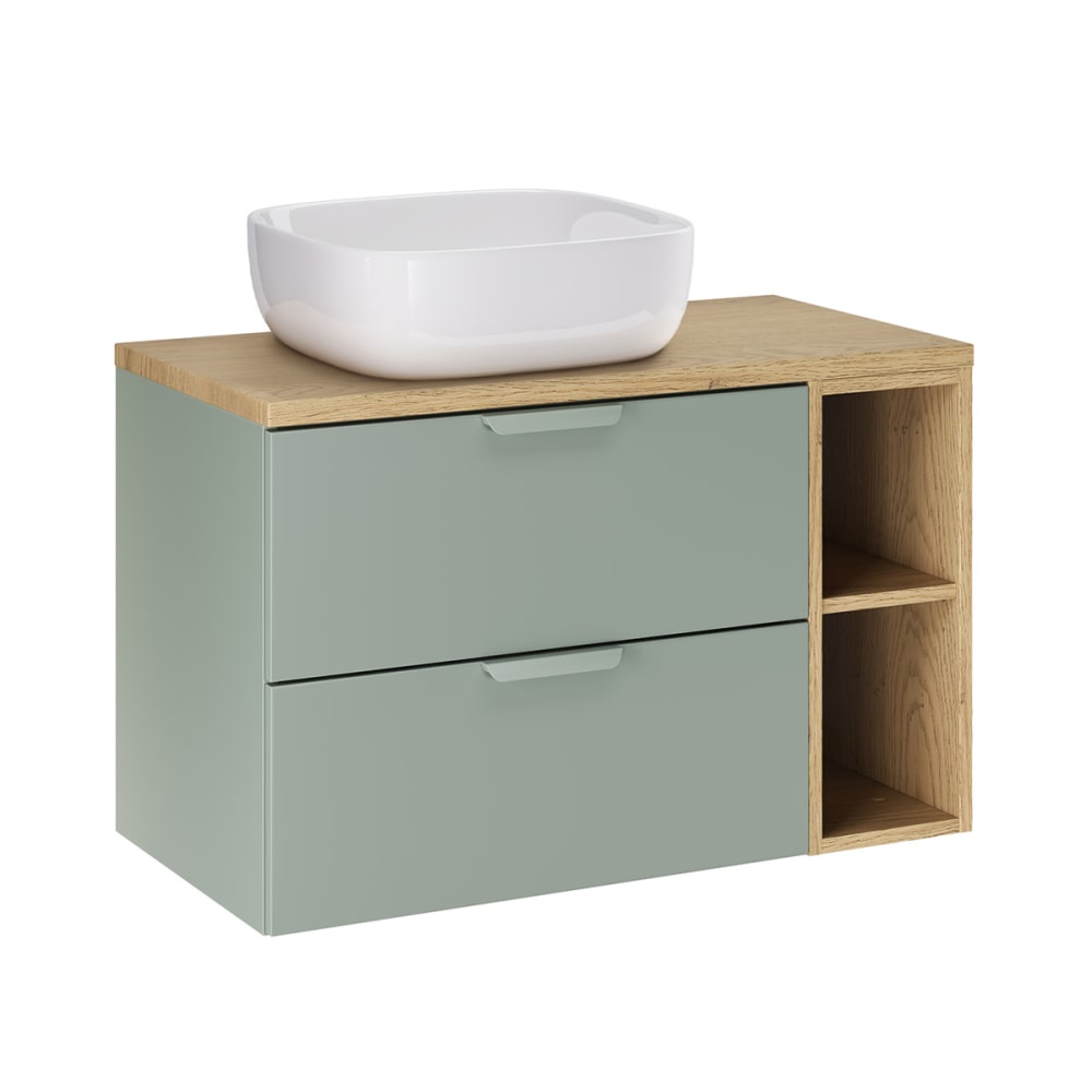 Meuble vasque stratifiés vert