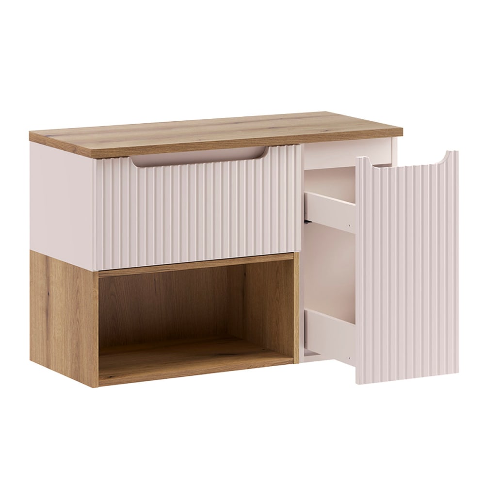 Waschtischunterschrank 90cm Laminierte Platten Kaschmir - Maisons