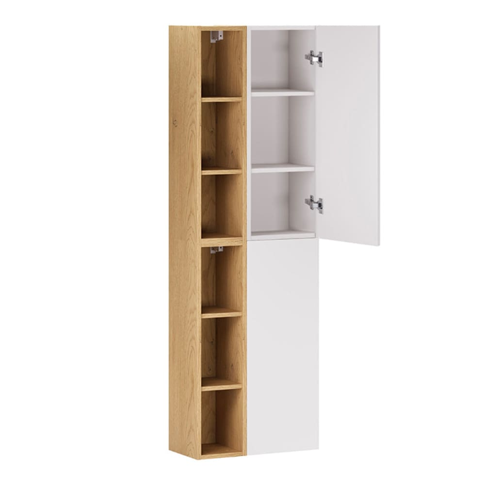 Wandsäule mit Nischen Mattweiß Laminierte Platten Weiß - Maisons