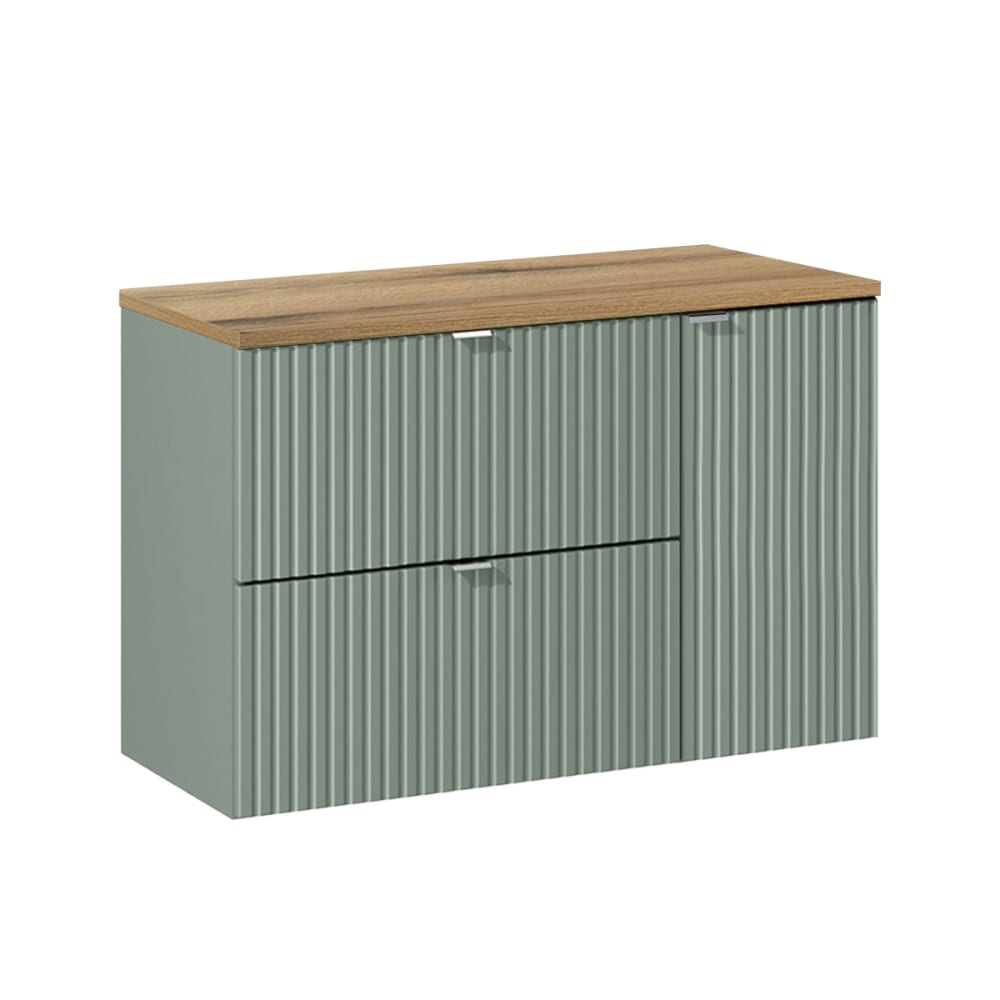 Meuble sous-vasque 90cm stratifiés vert