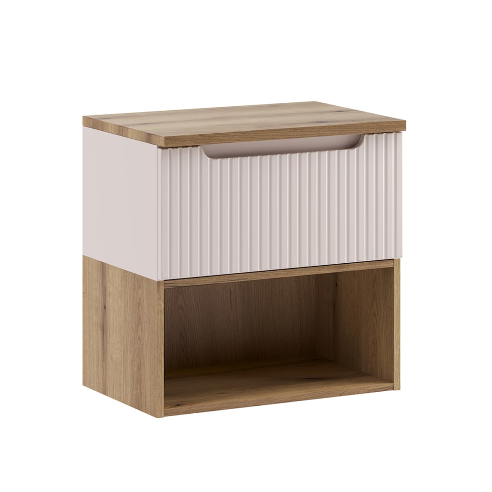 Meuble sous-vasque plan de toilette stratifiés beige