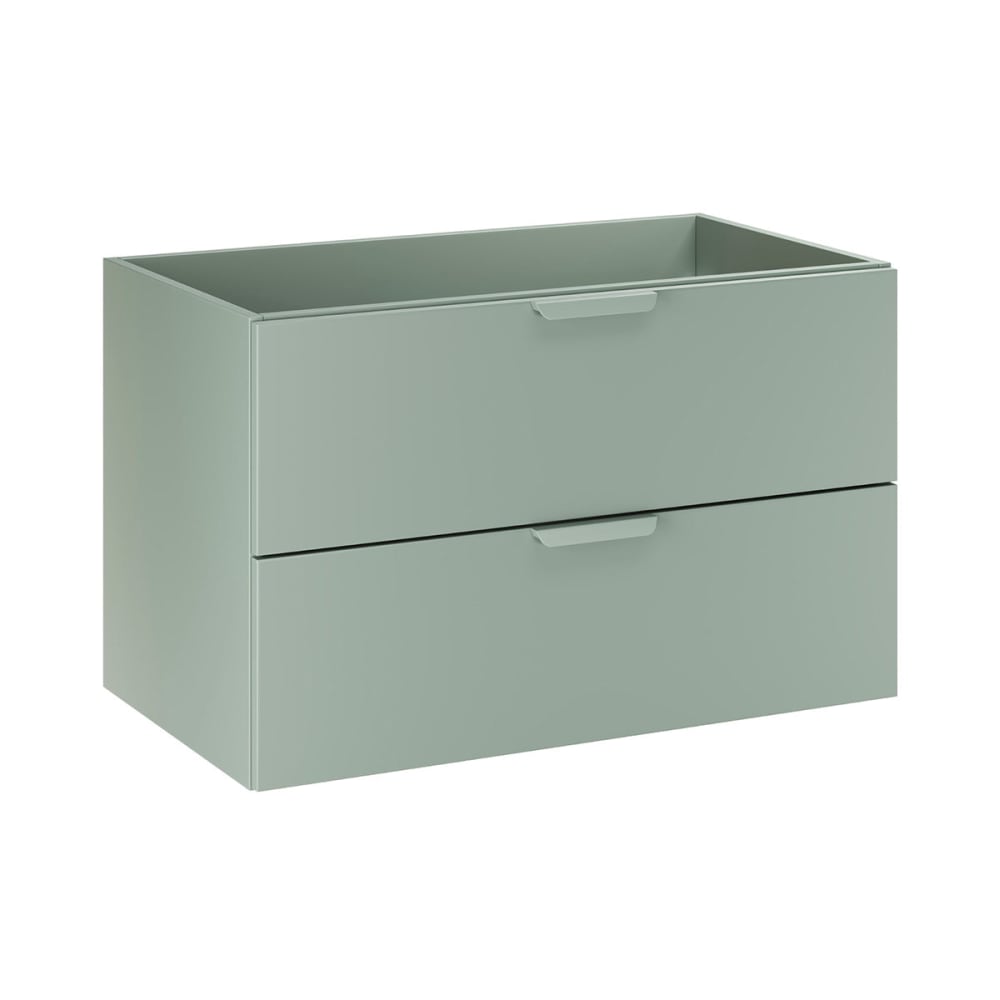 Petits meubles Waschtischunterschrank 80cm Mattgrün Laminierte Platten Grün - Spanplatte