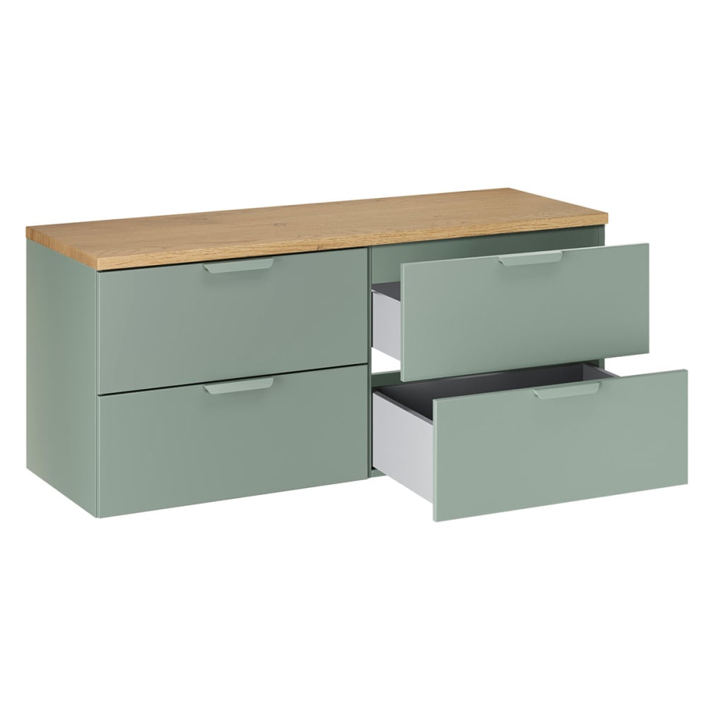 Waschtischunterschrank 120cm Laminierte Platten Grün - Maisons Du