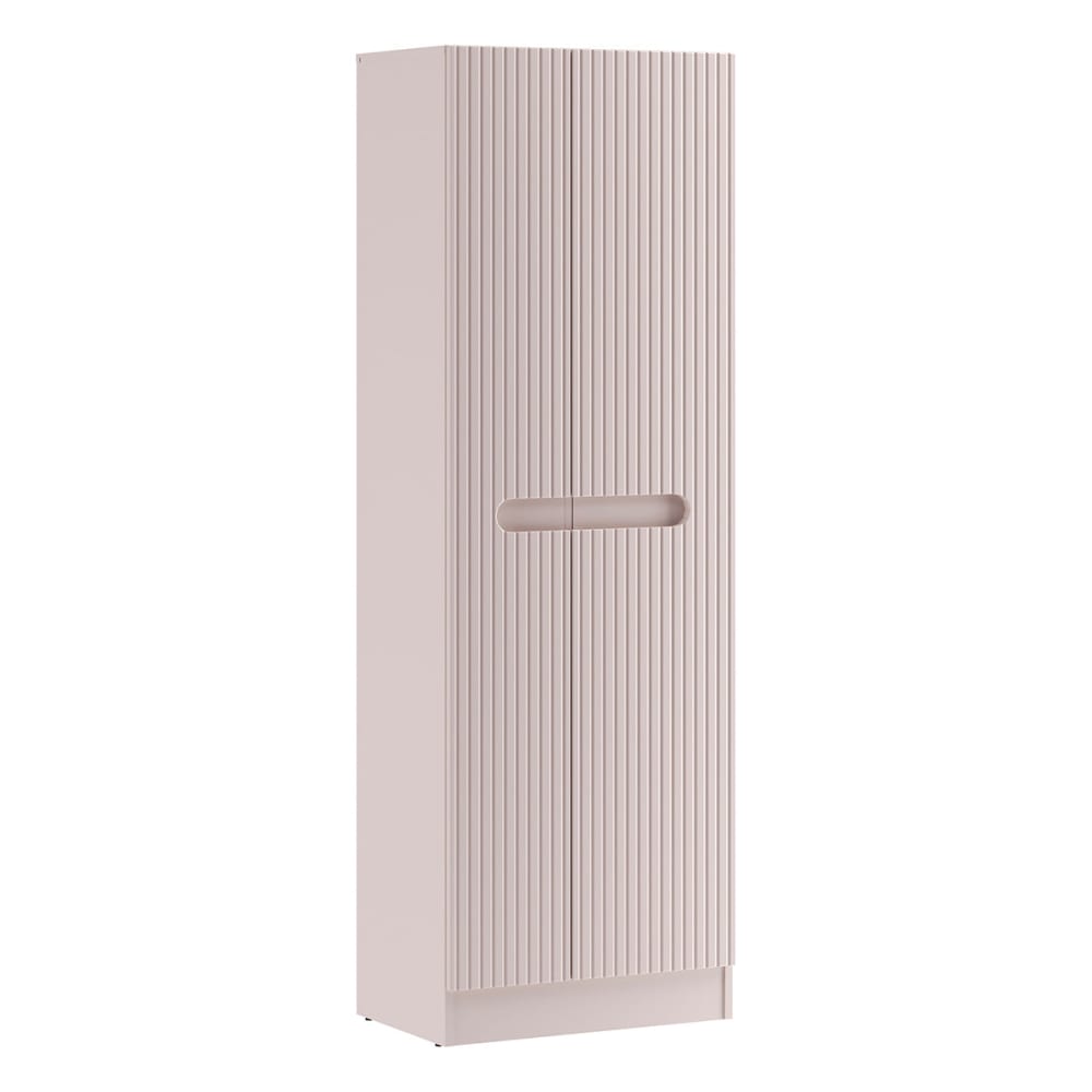 Petits meubles 2-türiger Kleiderschrank Laminierte Platten Kaschmir Beige Spanplatte