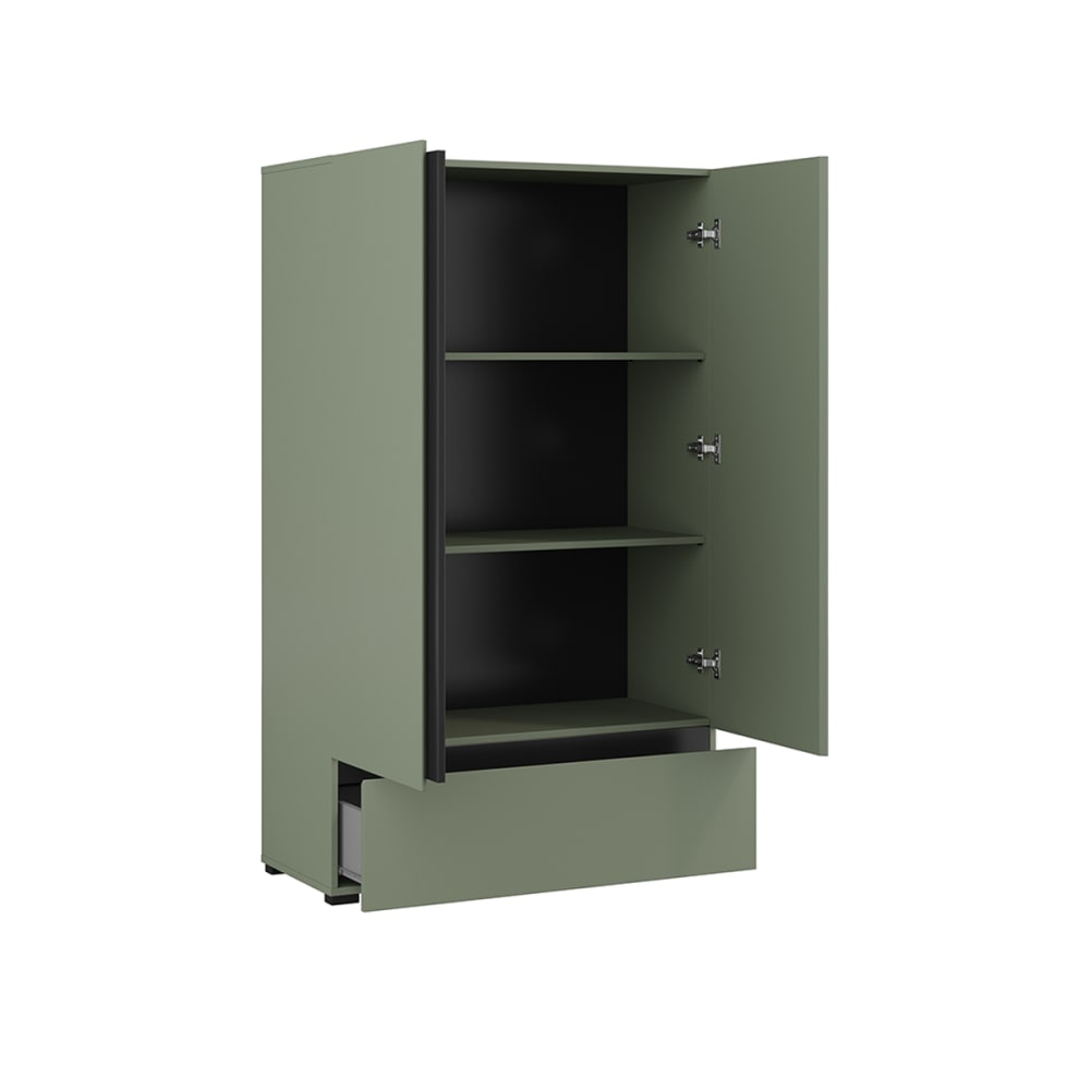 Petite armoire 2 portes 1 tiroir stratifiés vert