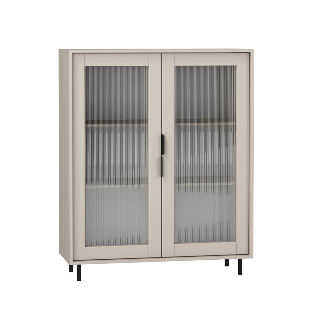 Vaisselier 2 portes panneaux de particules beige