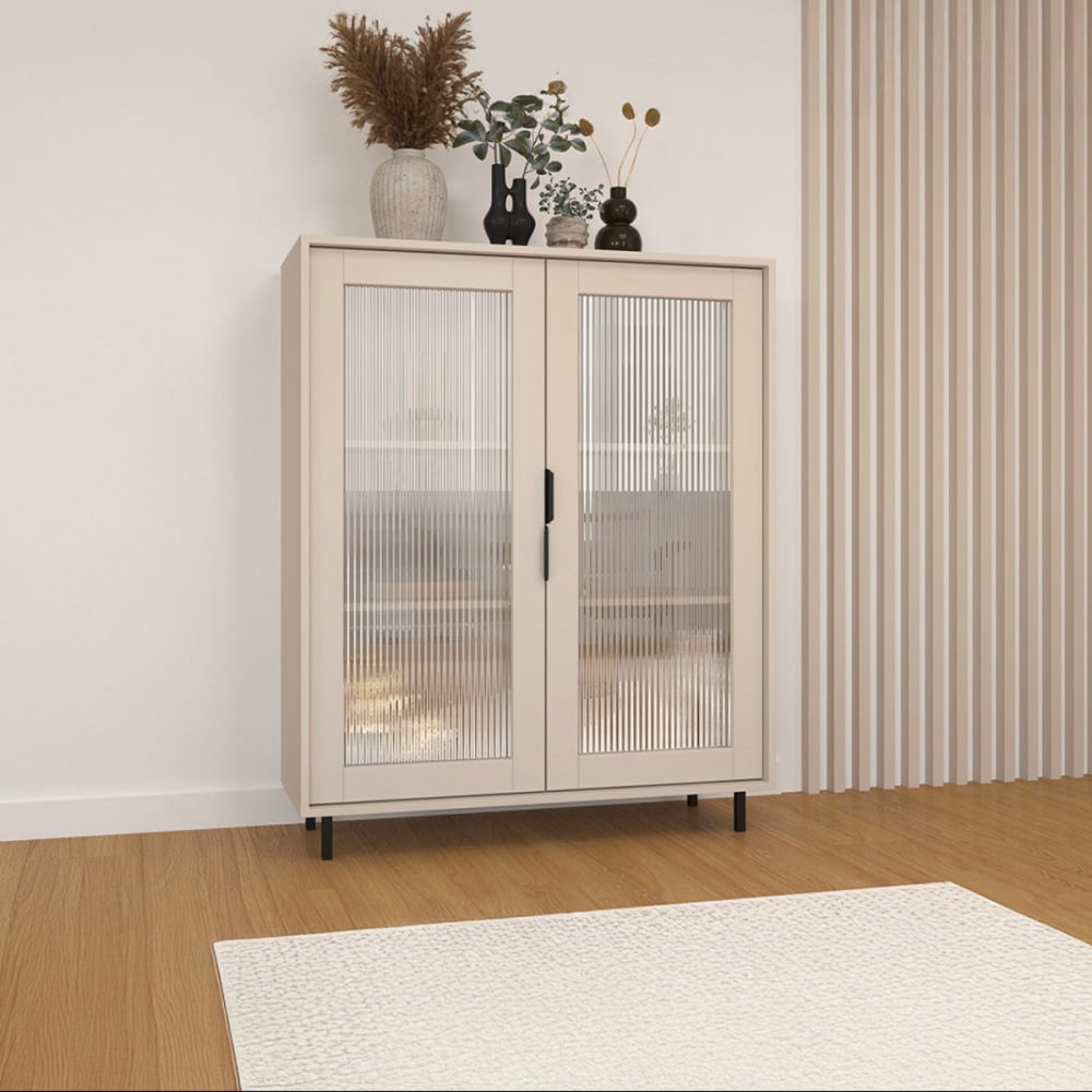Geschirrschrank 2 Türen Spanplatten Kaschmir - Maisons Du Monde