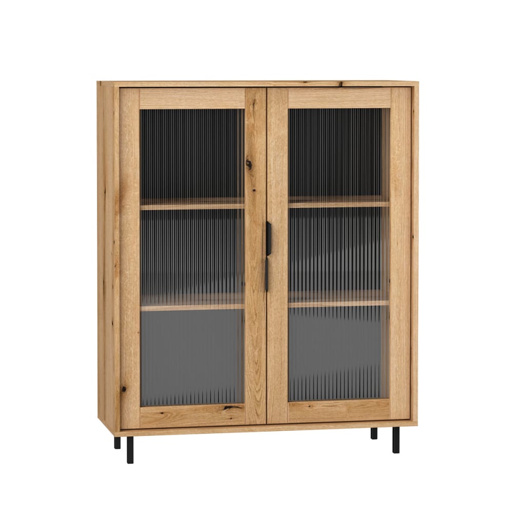 Vaisselier 2 portes panneaux de particules marron