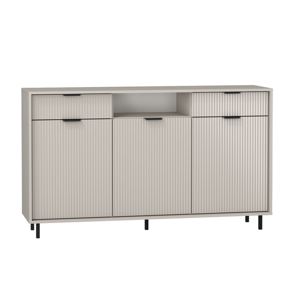 Buffet 3 portes 2 tiroirs stratifiés beige
