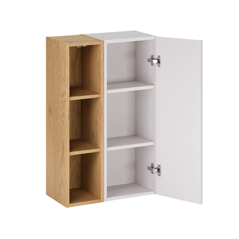 Hängeschrank 3 Nischen Mattweiß Laminierte Platten Weiß - Maisons