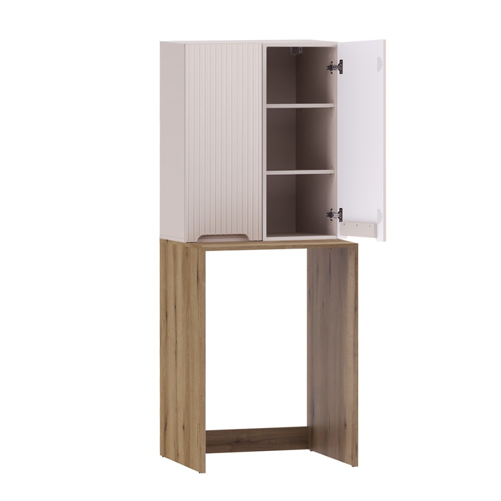 Armoire machine à laver 2 portes stratifiés beige