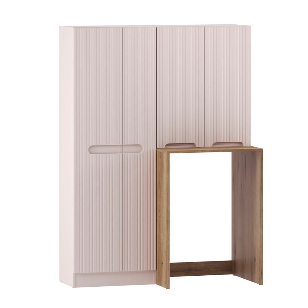 Ensemble buanderie armoires panneaux stratifiés beige