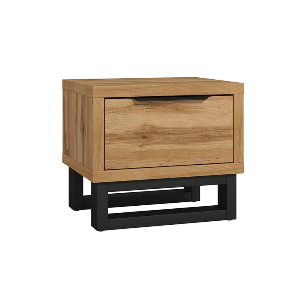 Chevet 1 tiroir stratifiés beige