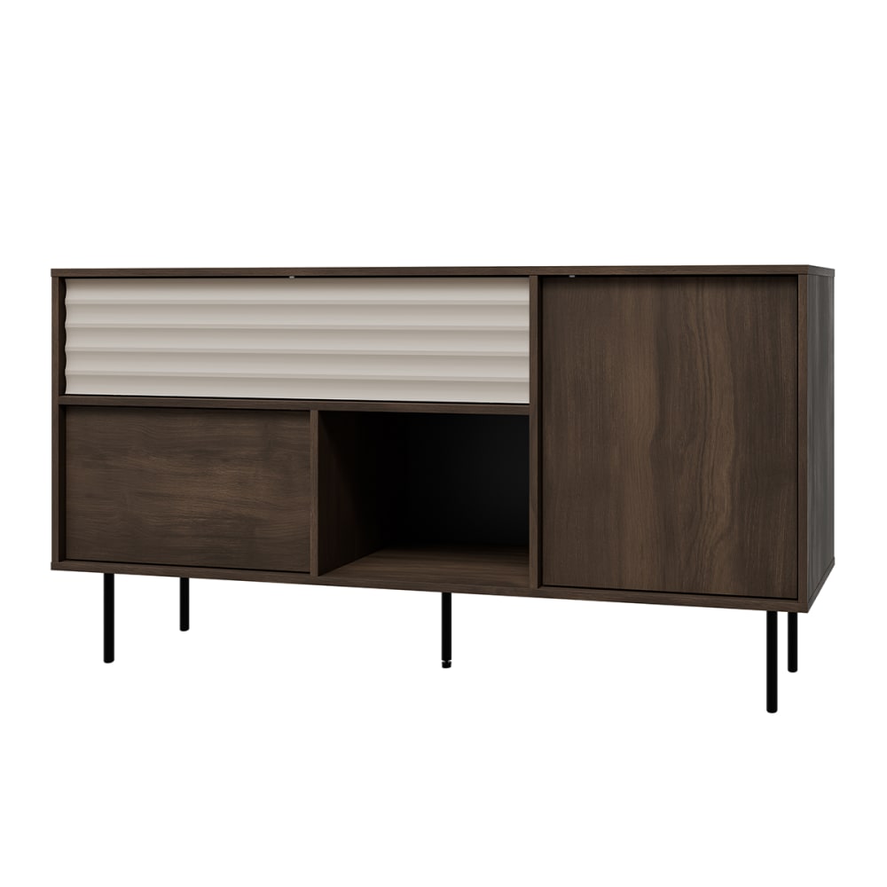 Buffet 2 portes 1 tiroir stratifiés beige