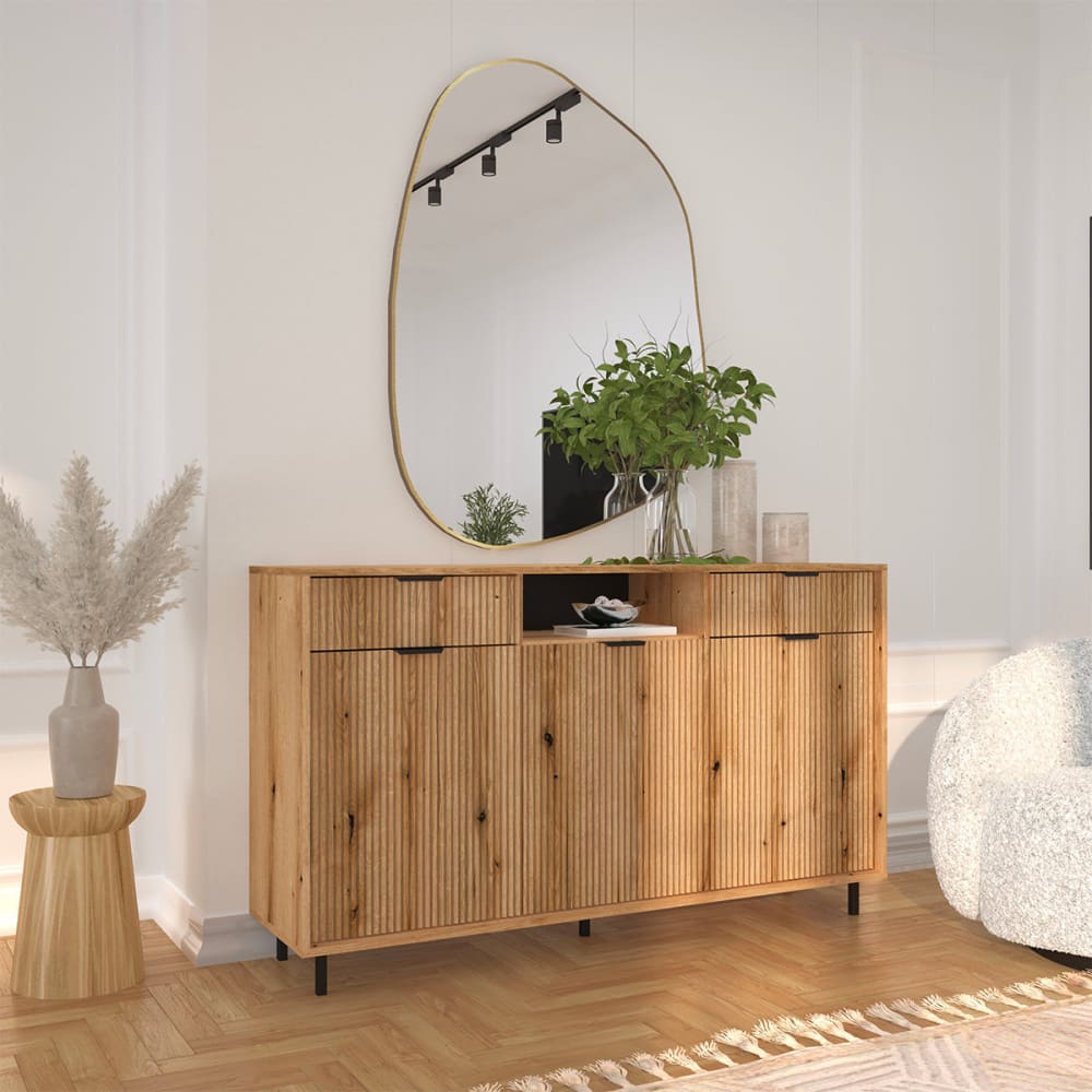 Anrichte 3 Türen 2 Schubladen Spanplatten Holz - Maisons Du Monde