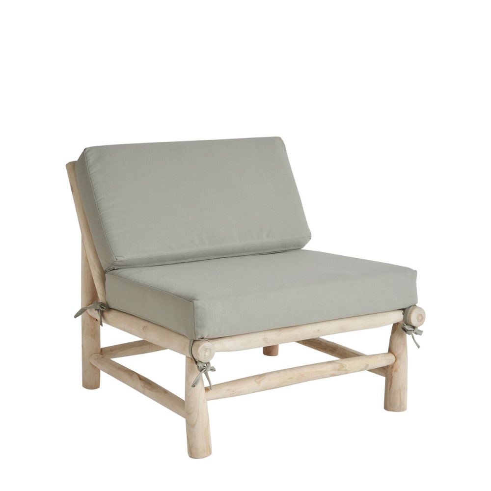 Fauteuil bas lounge en bois de teck — Beyit