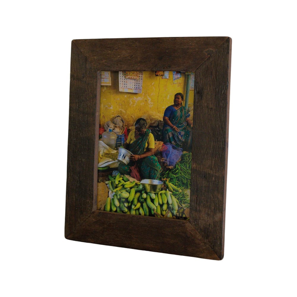 Cadre photo en bois recyclé naturel