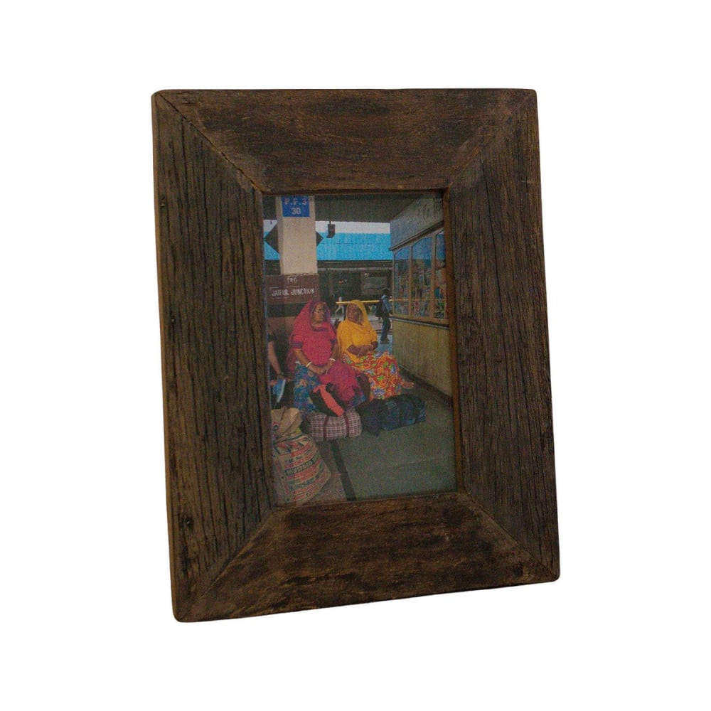 Cadre photo en bois recyclé naturel
