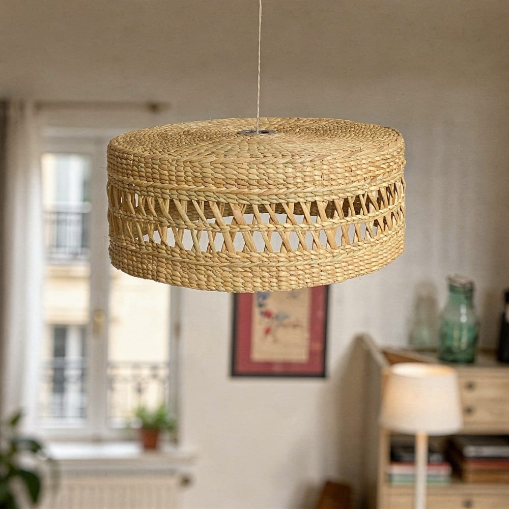 Suspension ronde chapeau en jacinthe d'eau — vue 3