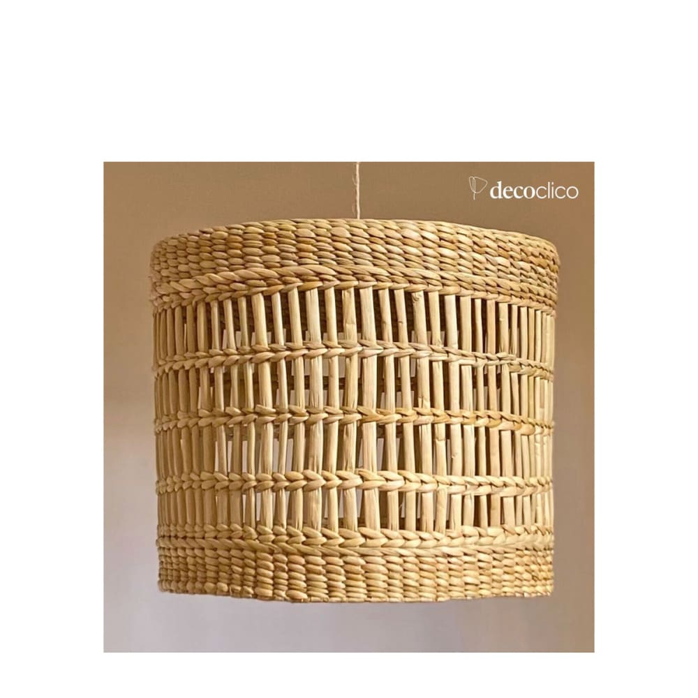 Suspension ronde en jacinthe d'eau tressée