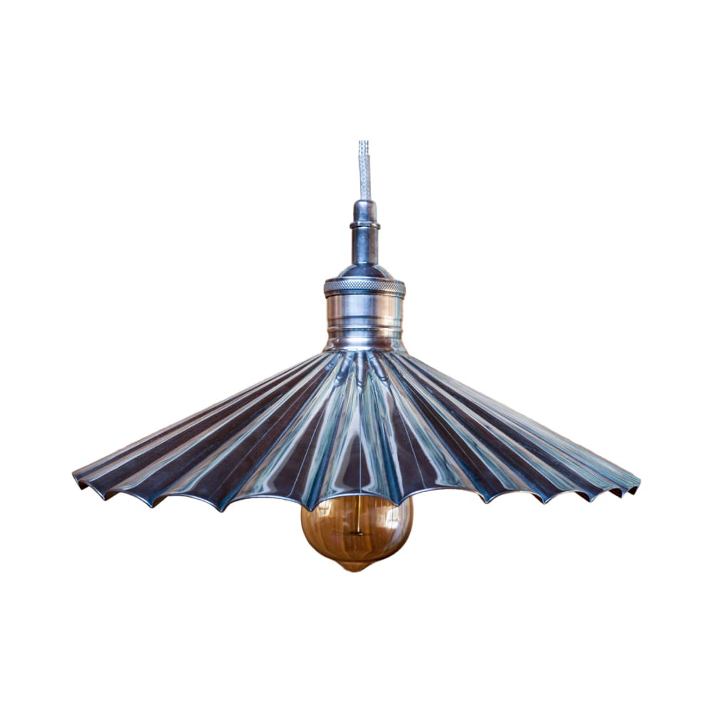 Suspension en laiton cannelé argenté — Beyit