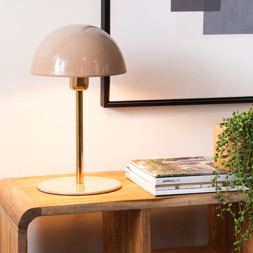 Lampe basile 36 cm rose en métal — vue 4