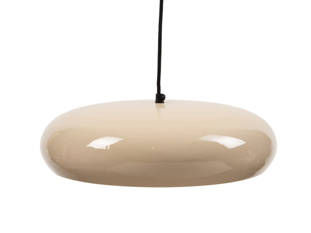 Suspension rétro ronde crème en métal