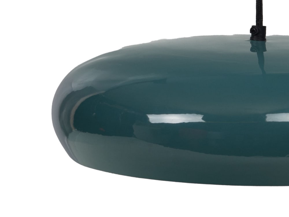 Suspension rétro ronde bleue en métal