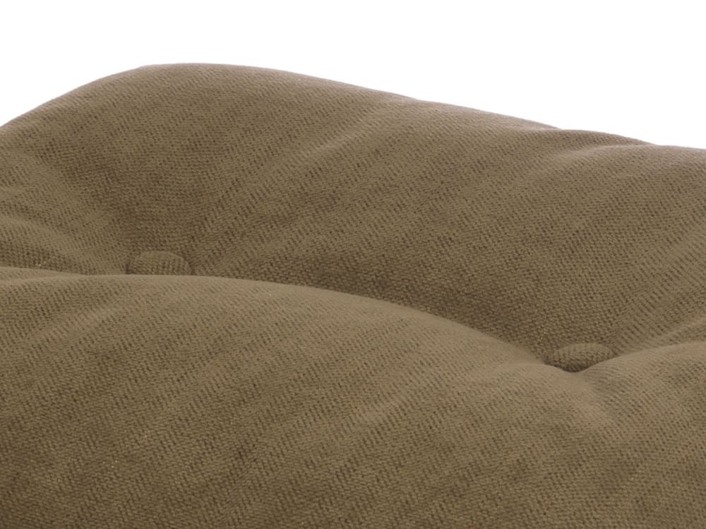 Repose-pied kaki confortable en tissu avec pied en acier noir