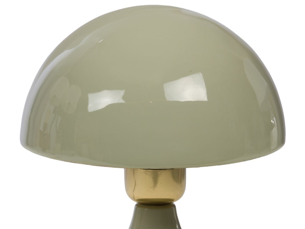 Lampe à poser amande style rétro en fer abat-jour champignon - Maisons du Monde