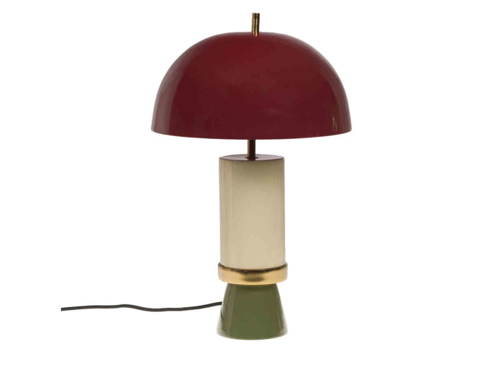 Lampe à poser bordeaux style Vintage