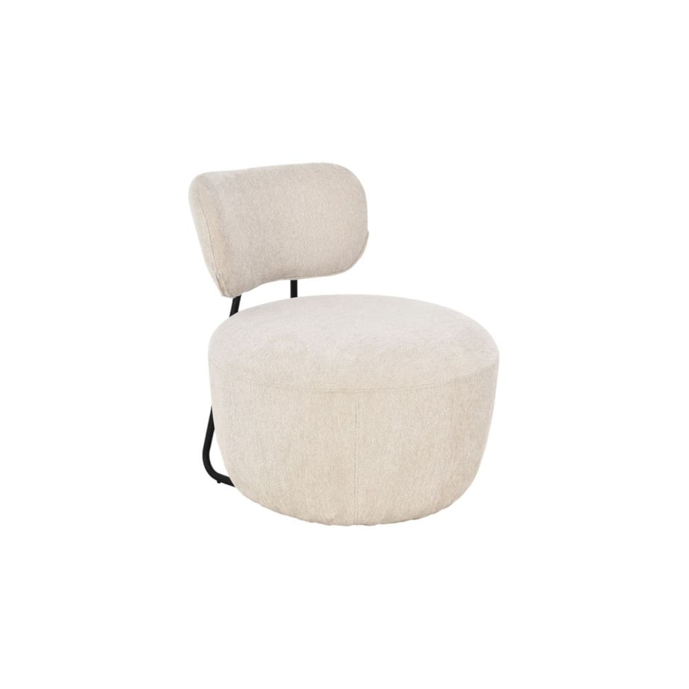 Fauteuil en tissu beige carlos beige
