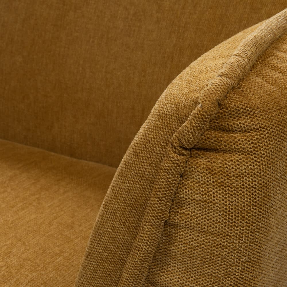 Fauteuil provence 2 places moutarde jaune en tissu