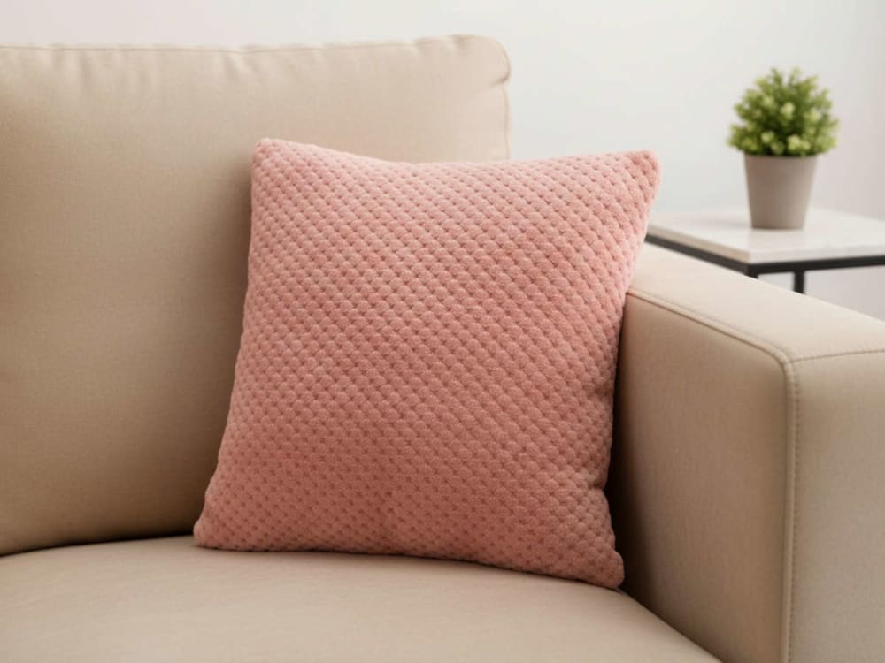 Coussin 40x40 cm rose en polyester — vue 4