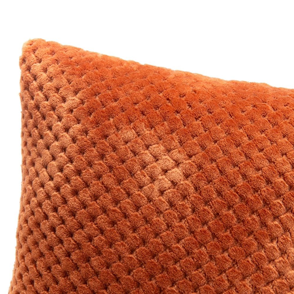 Coussin damier  40x40 marron en polyester - Maisons du Monde