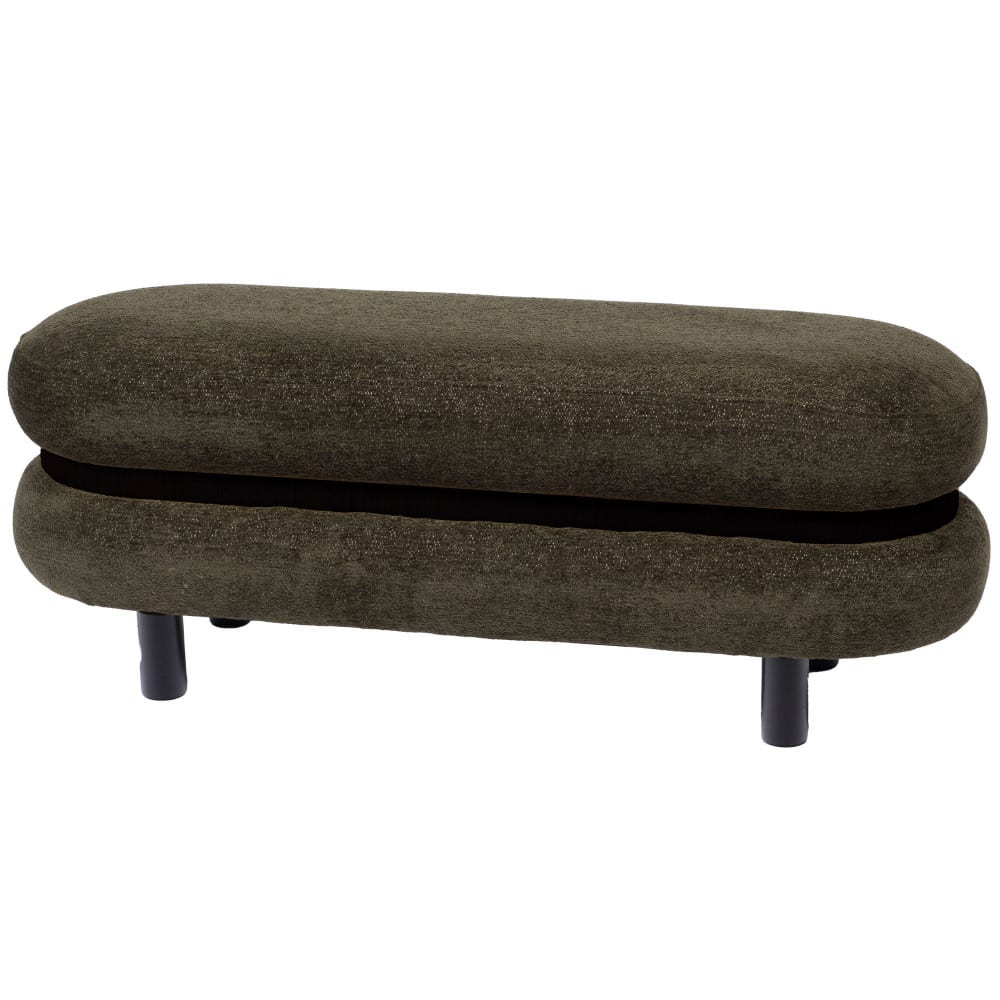 Banc en tissu kaki avec
