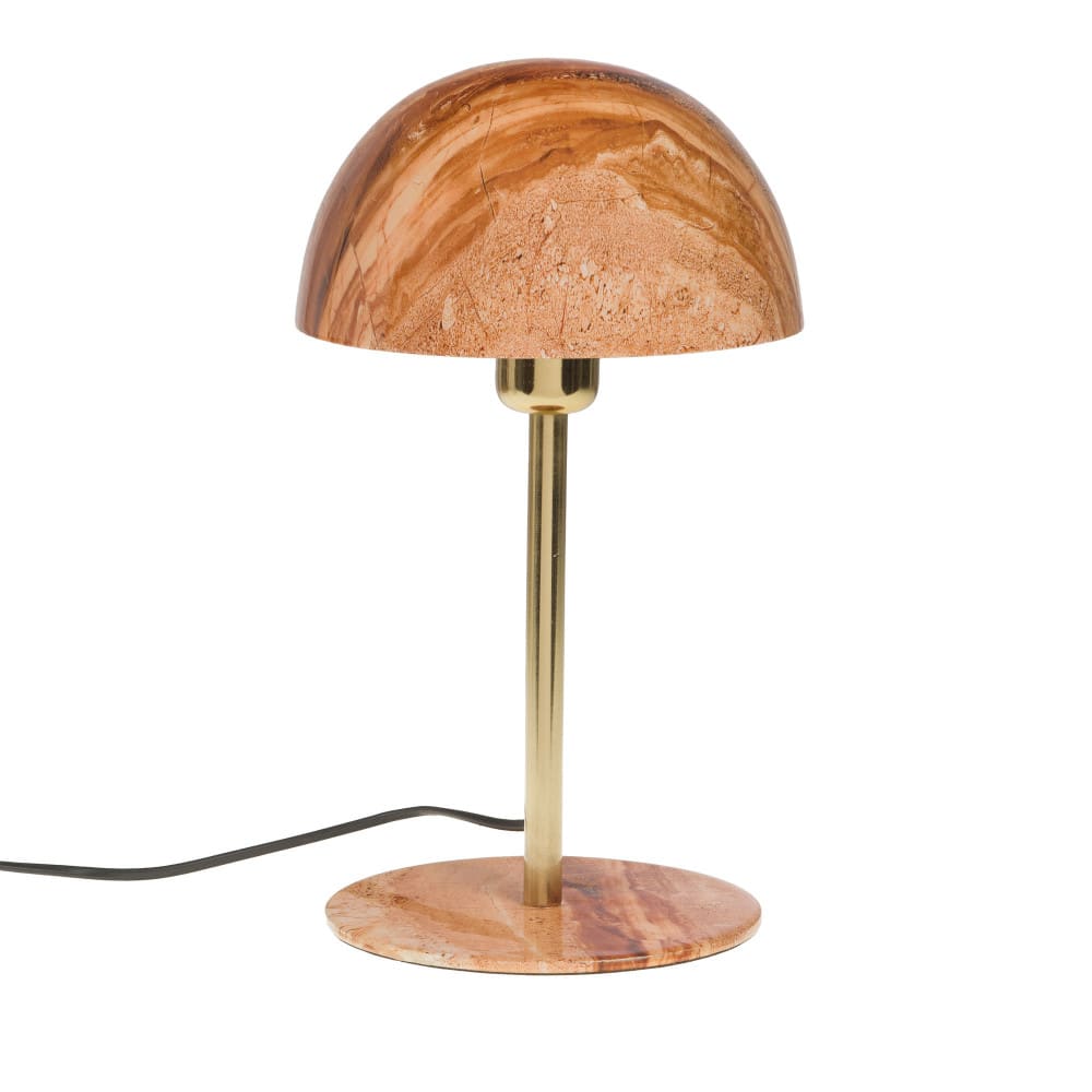 Lampe basile en métal marbré terrazzo multicolore