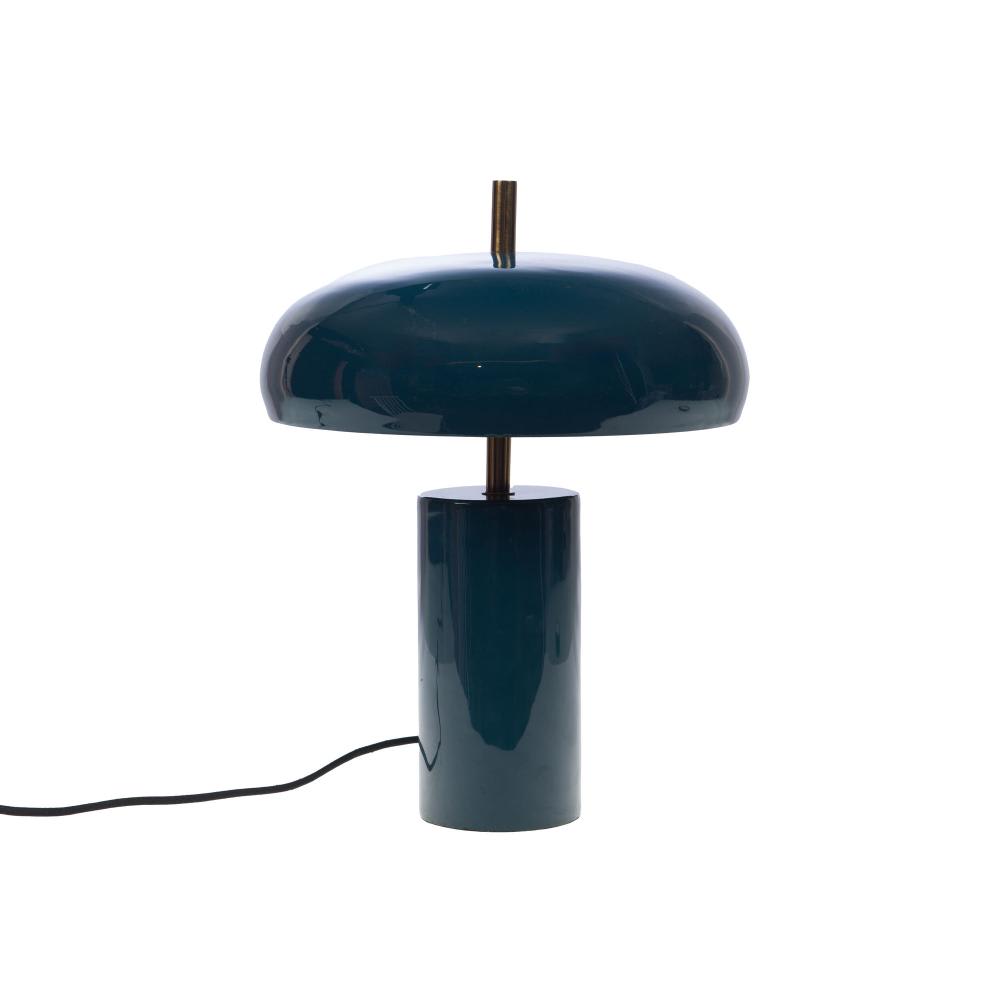 Lampe gabin e bleu en fer forgé