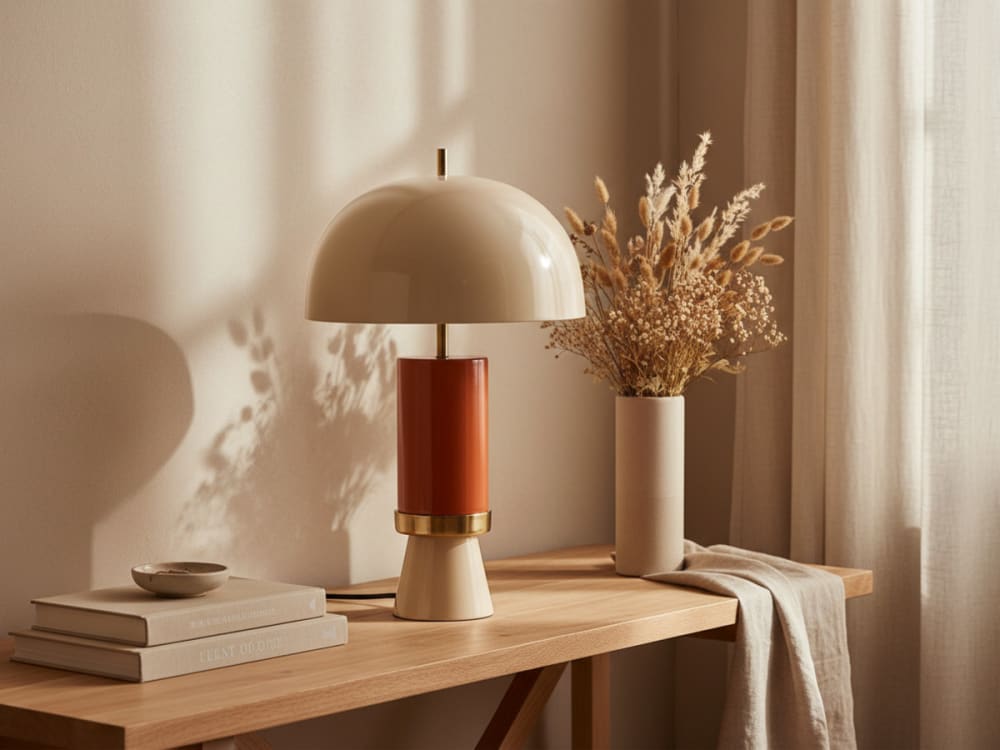 Lampe Vintage Crème crème / ivoire en fer forgé