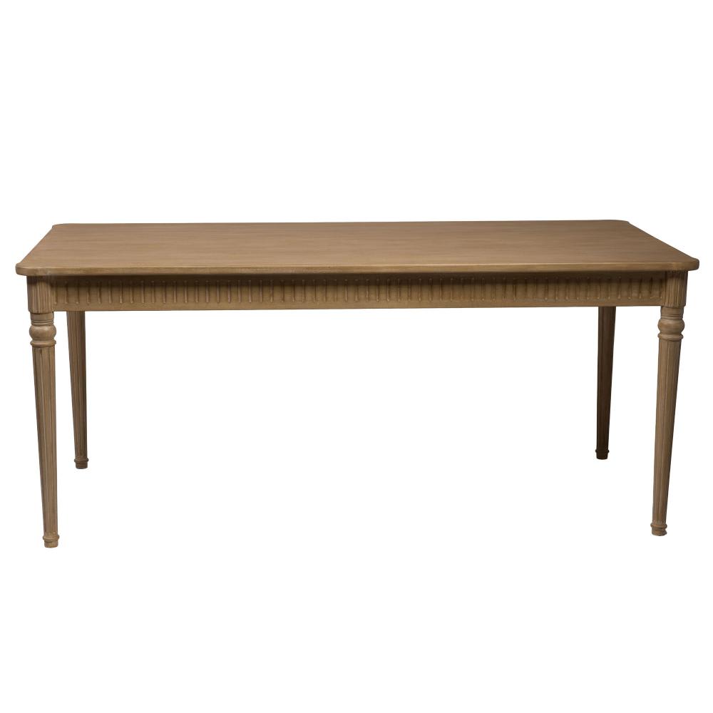 Table à manger fixe   marron en bois