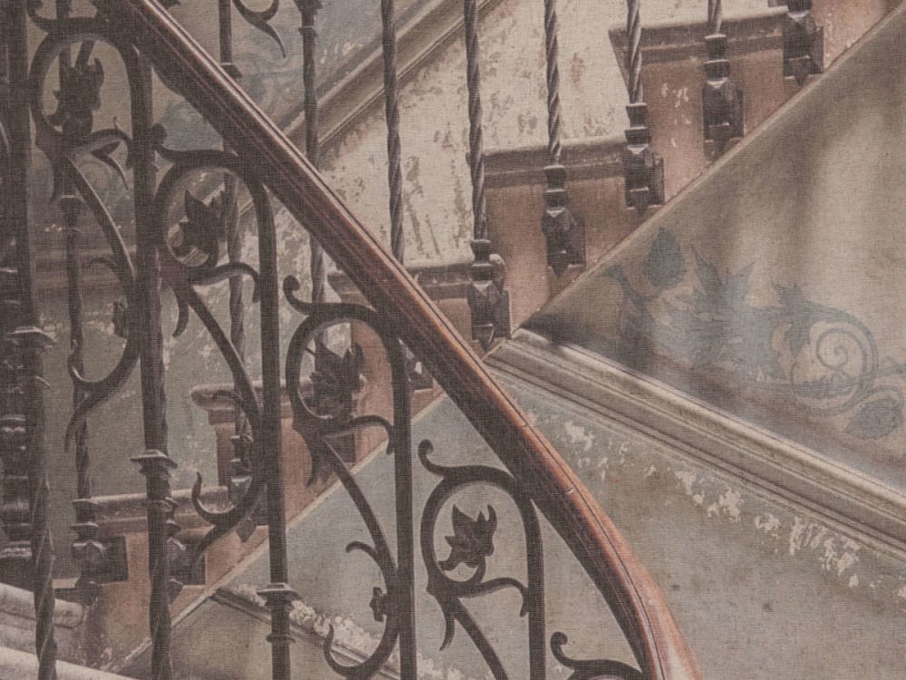 Décoration murale Kakemono escalier en colimaçon vintage 80 x 168 cm - Maisons du Monde