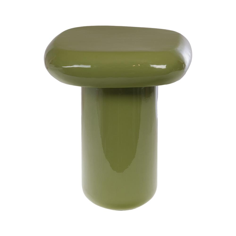 Bout de canape   kaki vert en métal